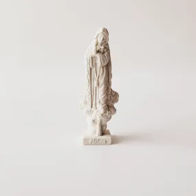 Our Lady of Fatima - Holm Oak - White - 3.9'' | 10cm