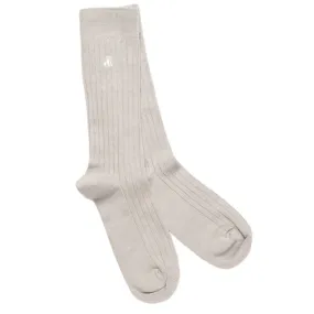 Panda Bamboo Socks - Light Grey