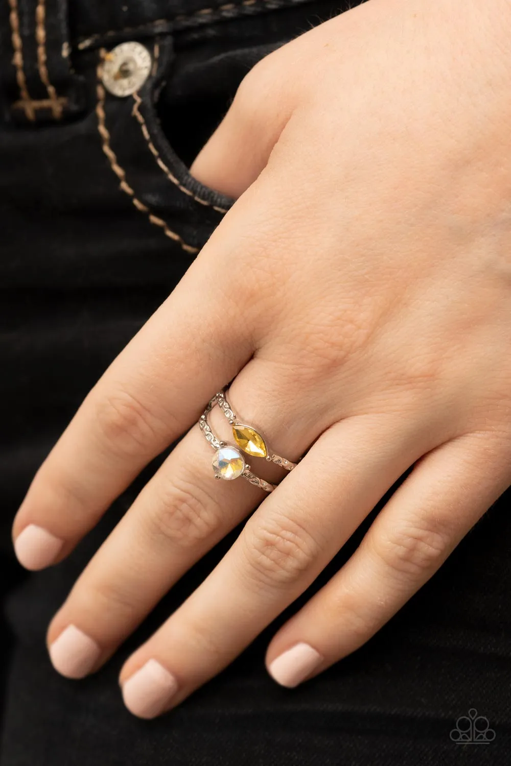 Paparazzi Embraceable Elegance Yellow Ring