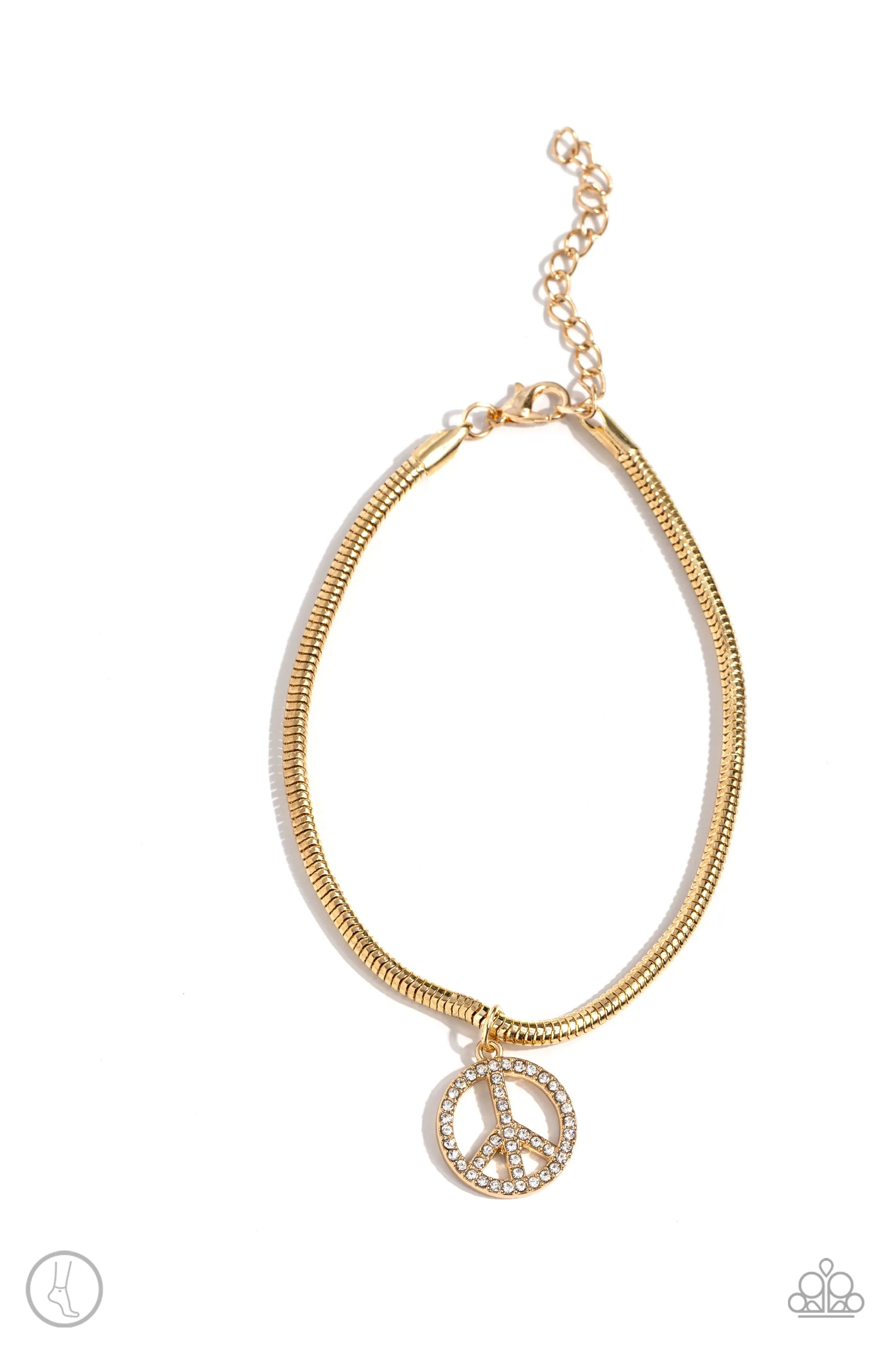 Paparazzi Pampered Peacemaker Gold Anklet Bracelet