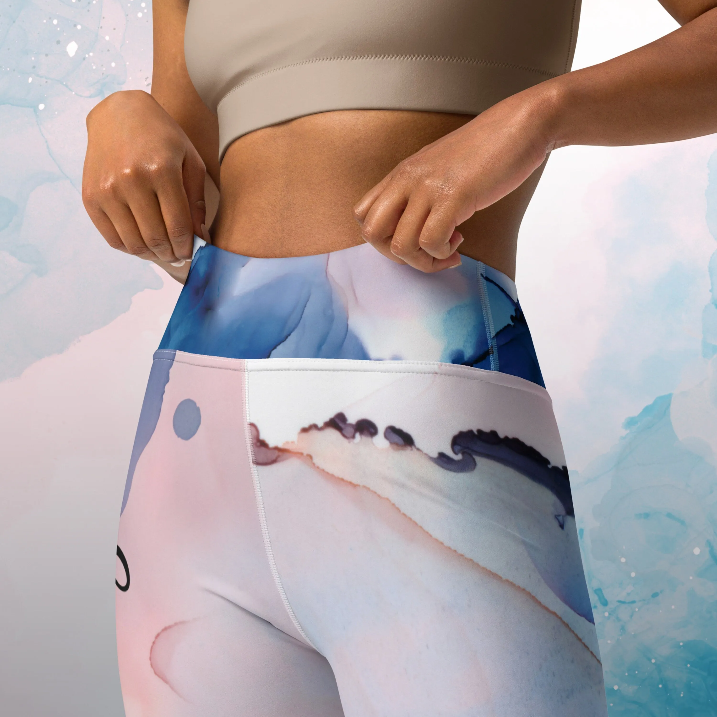 Pastel Marbling Yoga Leggings