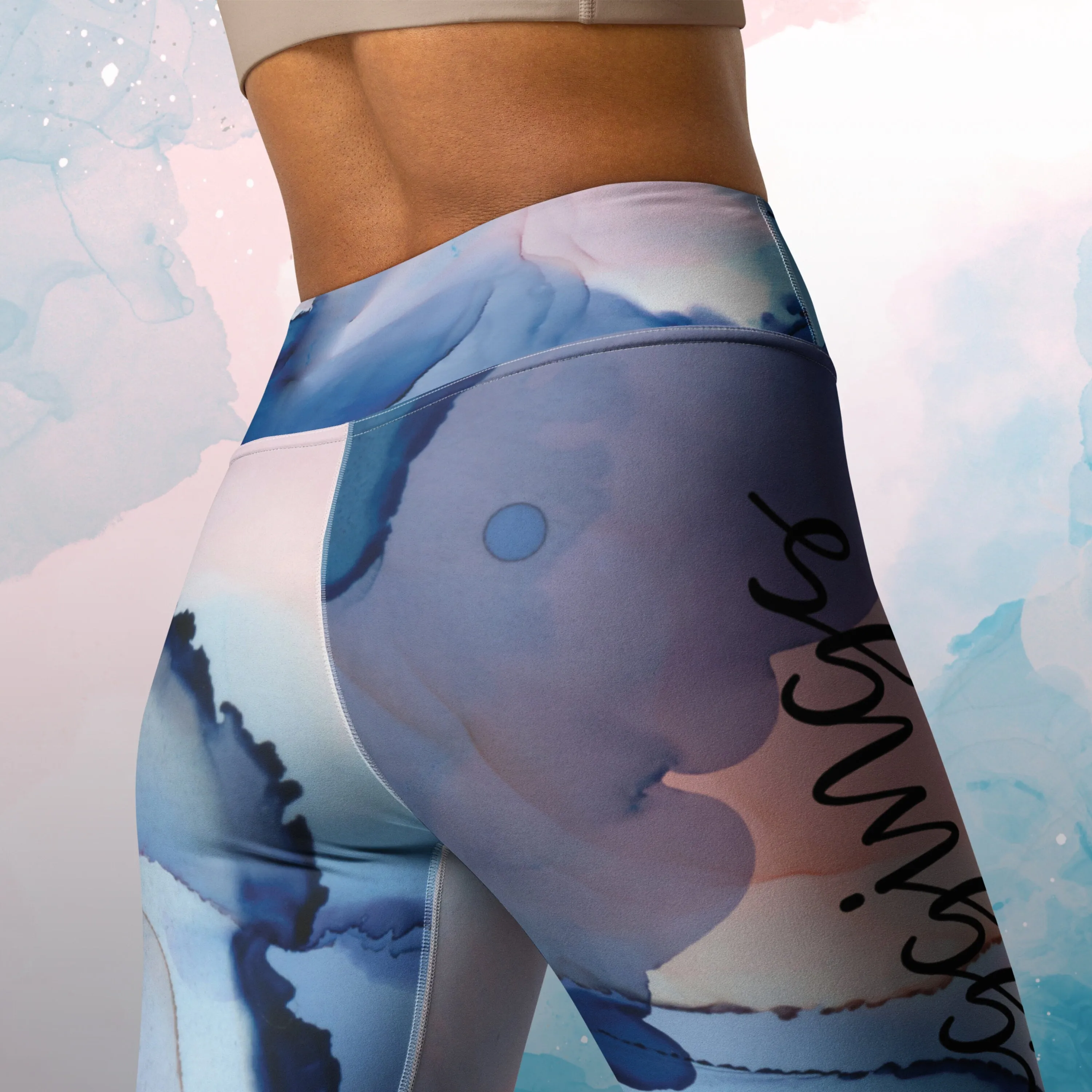 Pastel Marbling Yoga Leggings