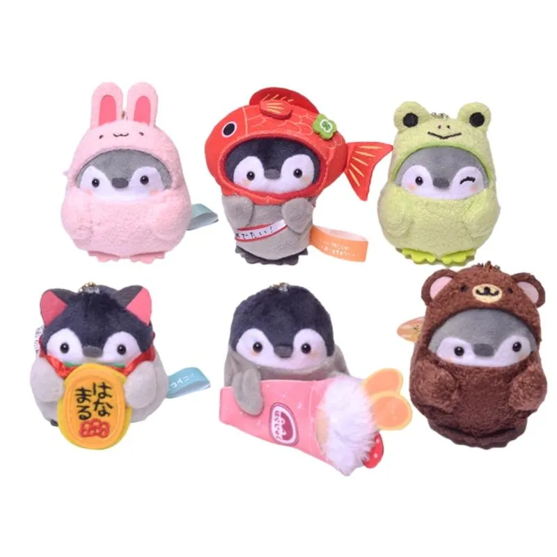 Penguin Plush Doll Kawaii Cartoon Anime Bunny Plush Toy Cute Animal Bear Keychain Bag Pendant Birthday Gift for Girl