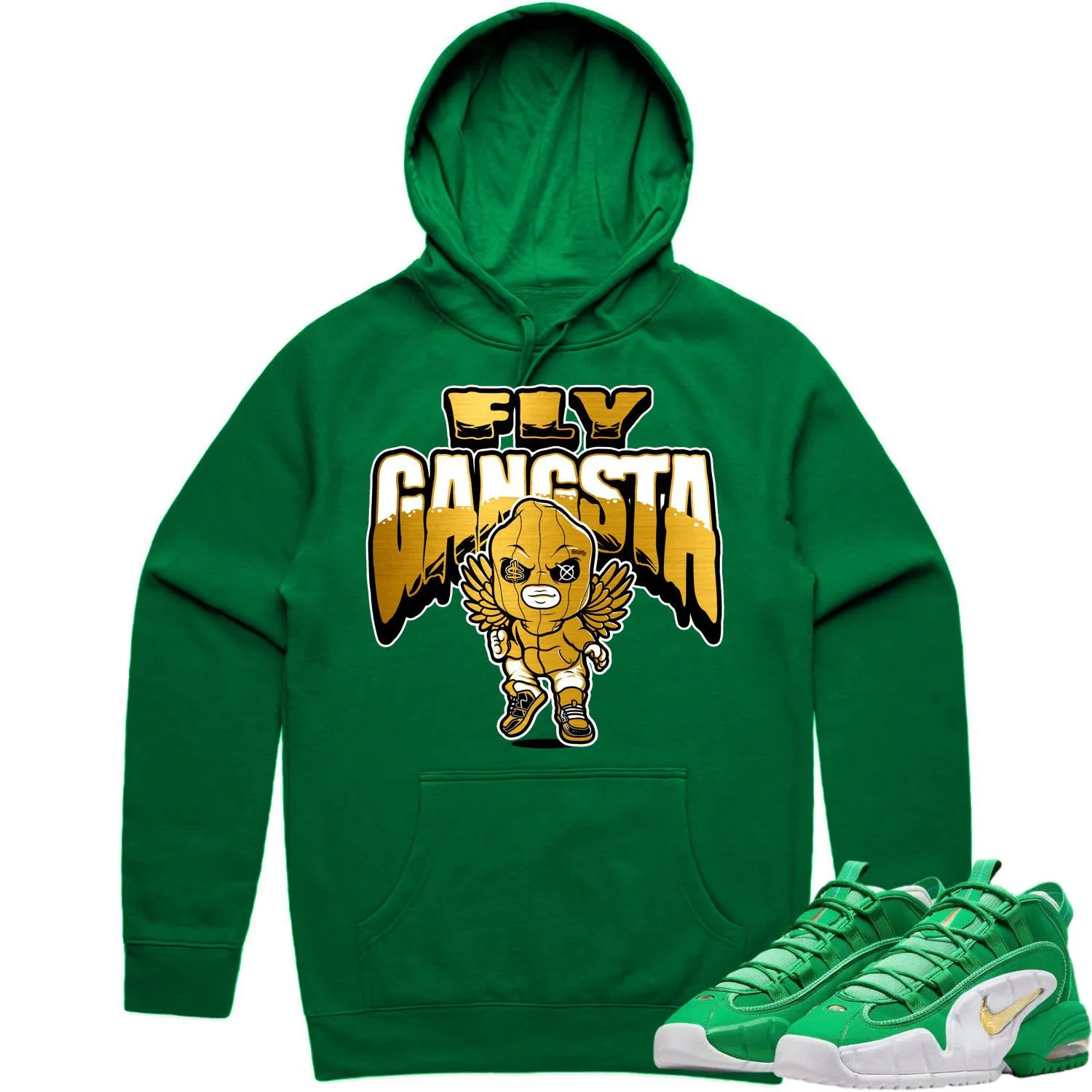 Penny 1 Stadium Green 1s Hoodie to Match - GOLD METALLIC FLY GANGSTA