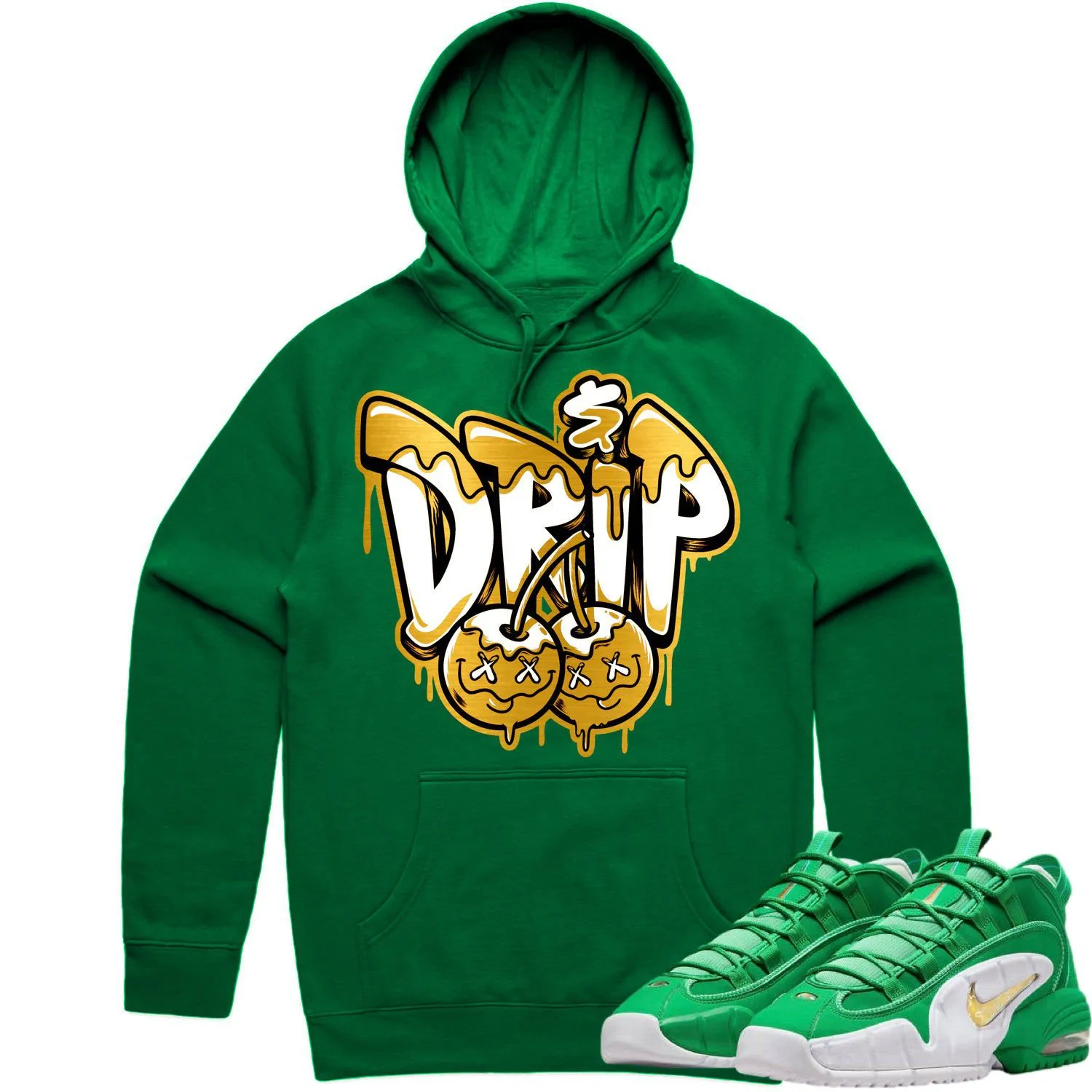 Penny 1 Stadium Green 1s Hoodie to Match - GOLD METALLIC MONEY DRIP