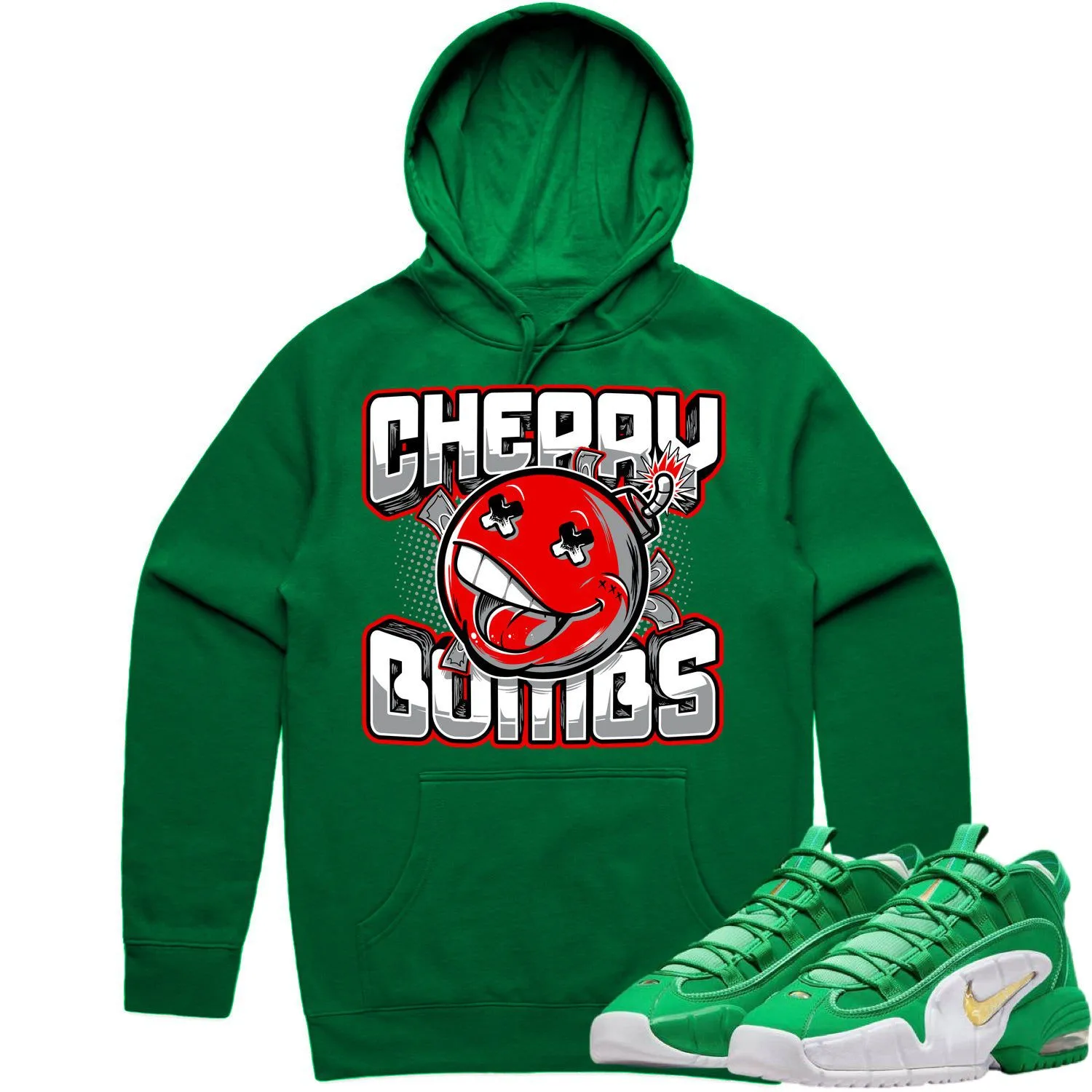 Penny 1 Stadium Green 1s Hoodie to Match - RED CHERRY BOMBS