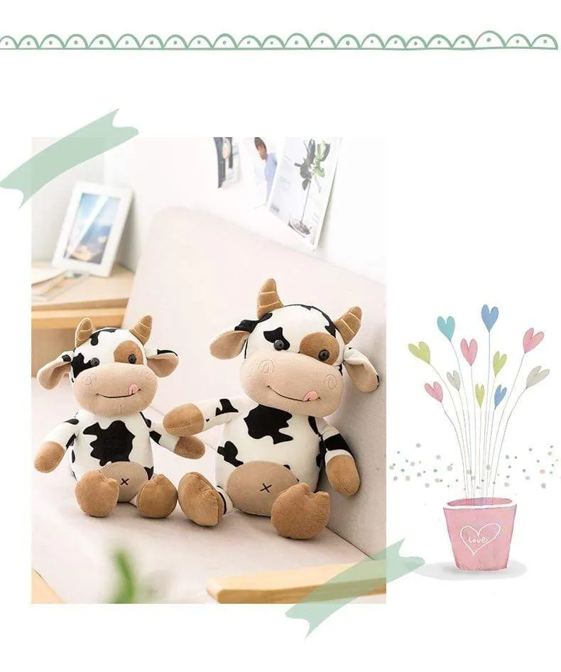 Plush Cow Toy Cute Cattle Plush Stuffed Animals Cattle Soft Doll Kids Toys Birthday Gift for Children