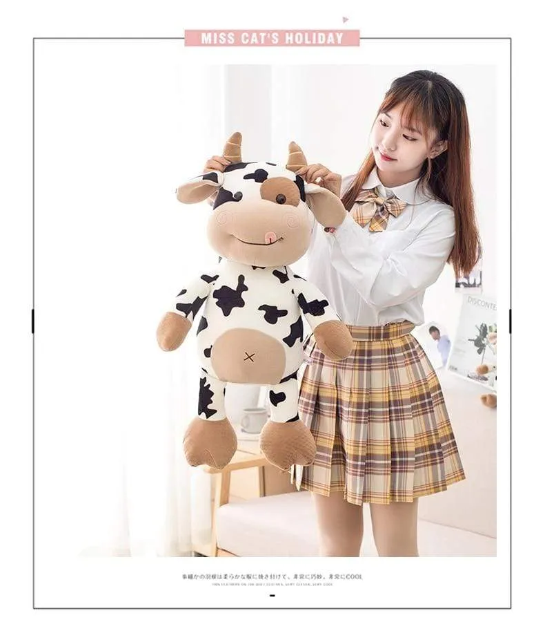 Plush Cow Toy Cute Cattle Plush Stuffed Animals Cattle Soft Doll Kids Toys Birthday Gift for Children