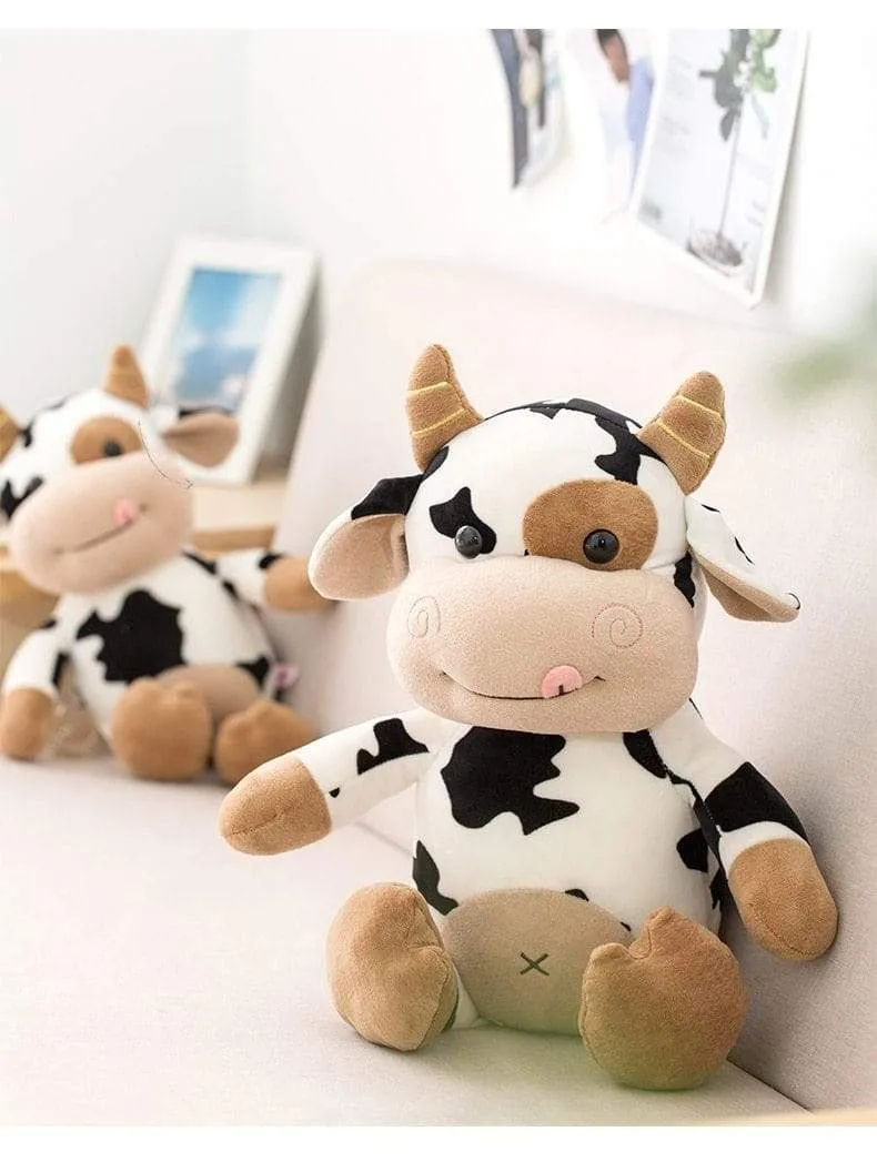 Plush Cow Toy Cute Cattle Plush Stuffed Animals Cattle Soft Doll Kids Toys Birthday Gift for Children