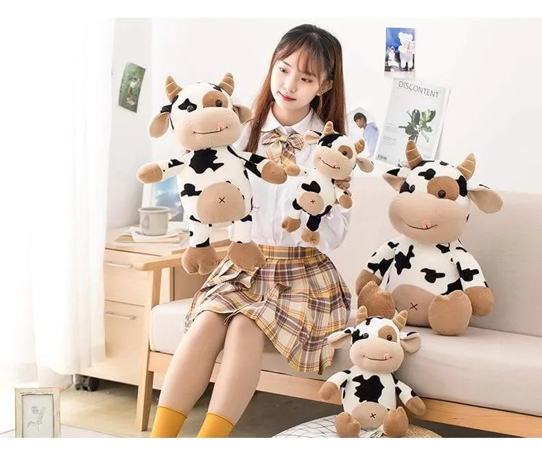 Plush Cow Toy Cute Cattle Plush Stuffed Animals Cattle Soft Doll Kids Toys Birthday Gift for Children