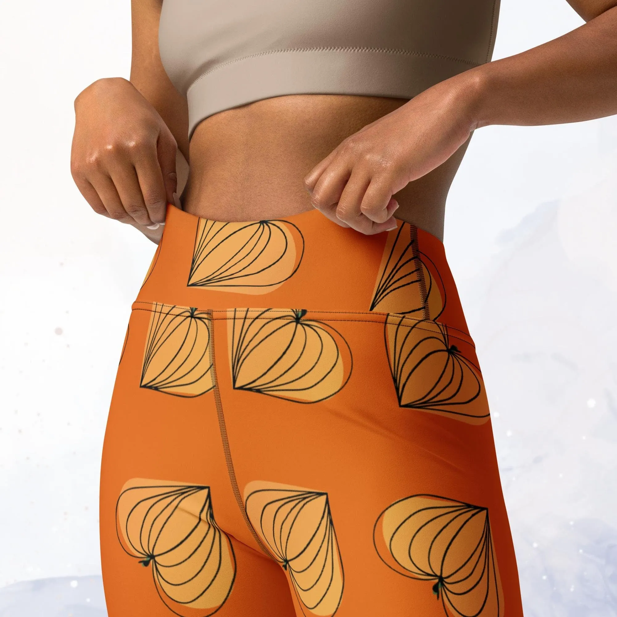 Pumpkin Hearts Mango Leggings