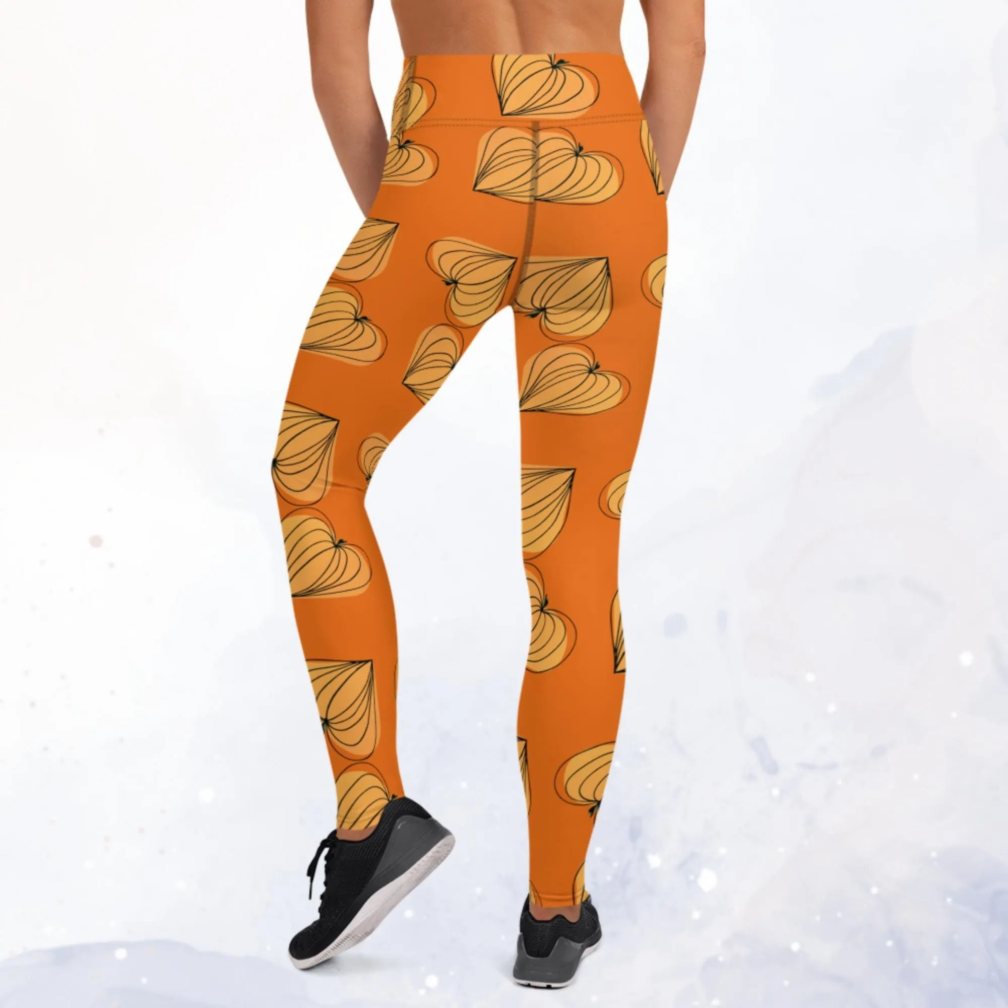 Pumpkin Hearts Mango Leggings