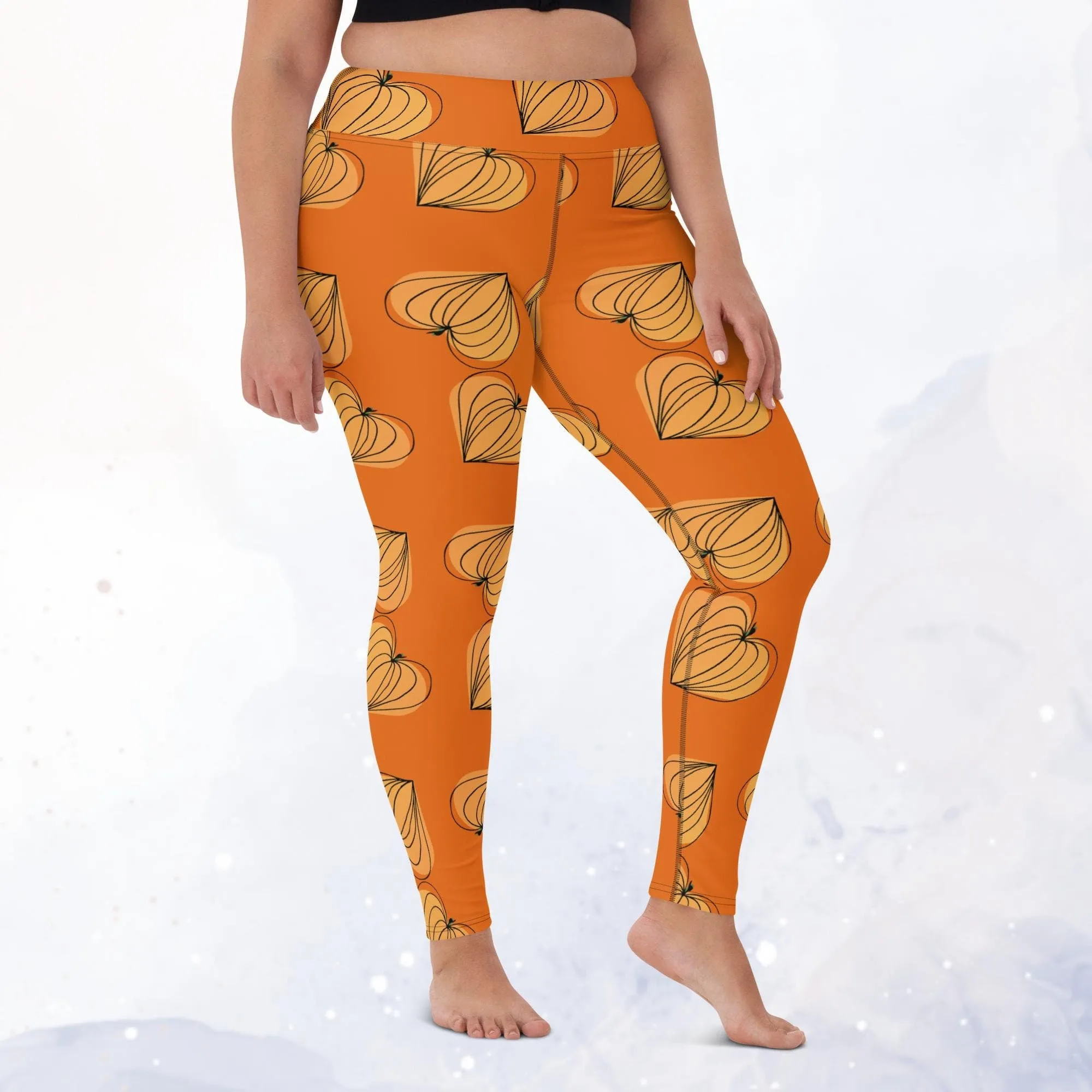 Pumpkin Hearts Mango Leggings