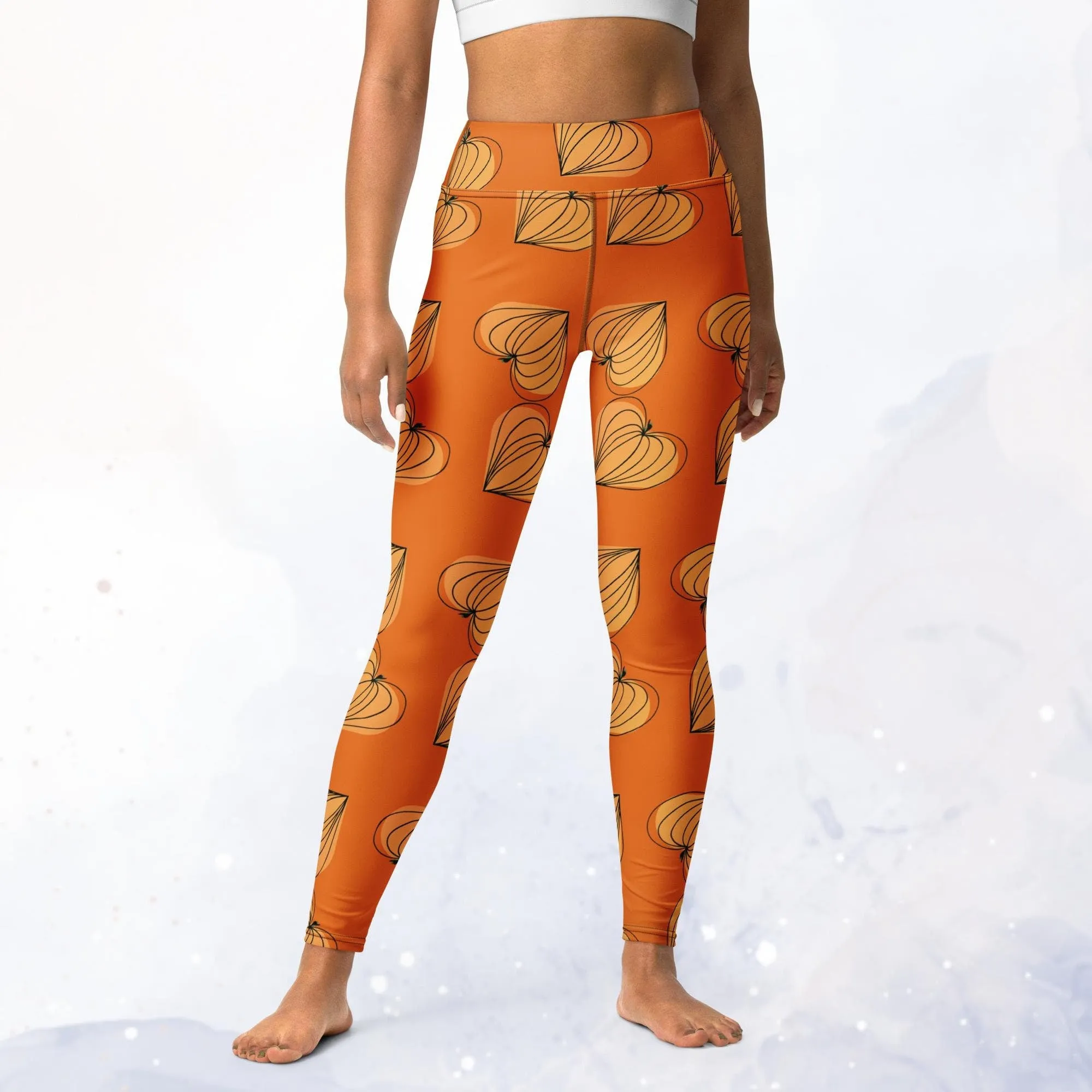 Pumpkin Hearts Mango Leggings