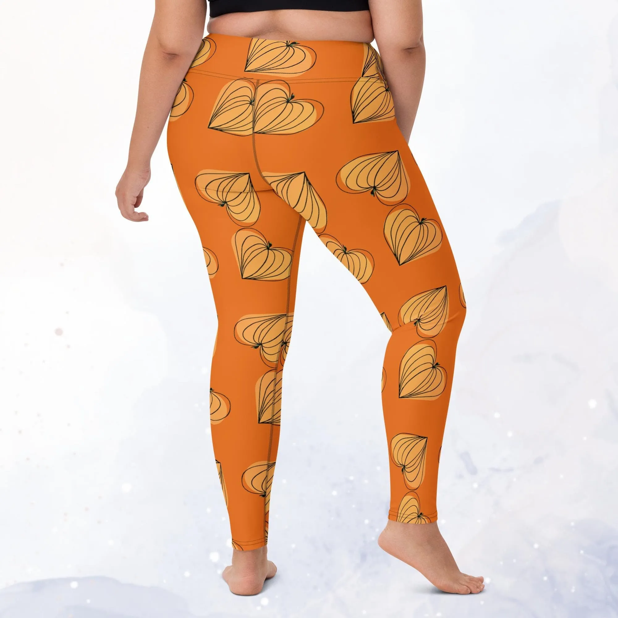 Pumpkin Hearts Mango Leggings