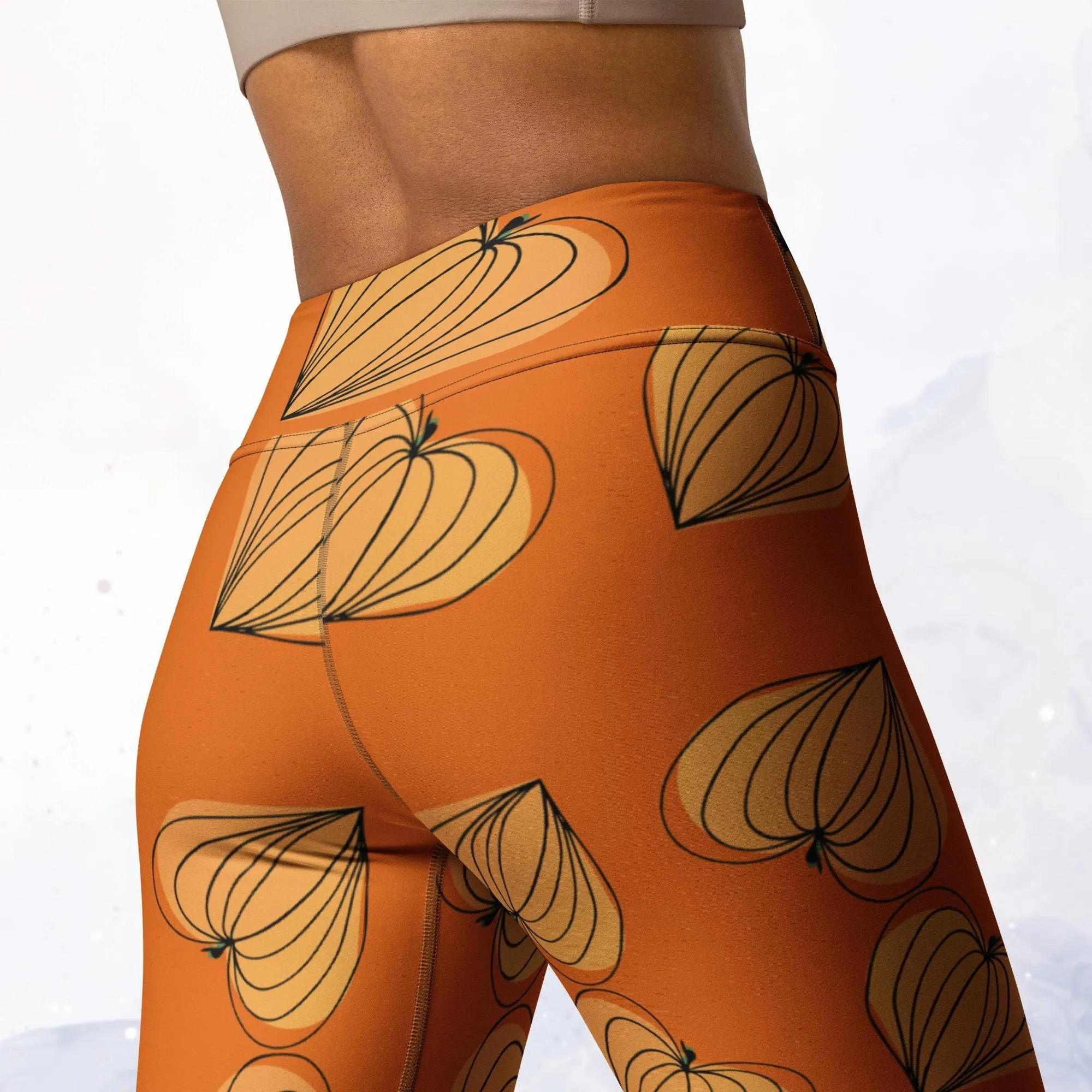 Pumpkin Hearts Mango Leggings