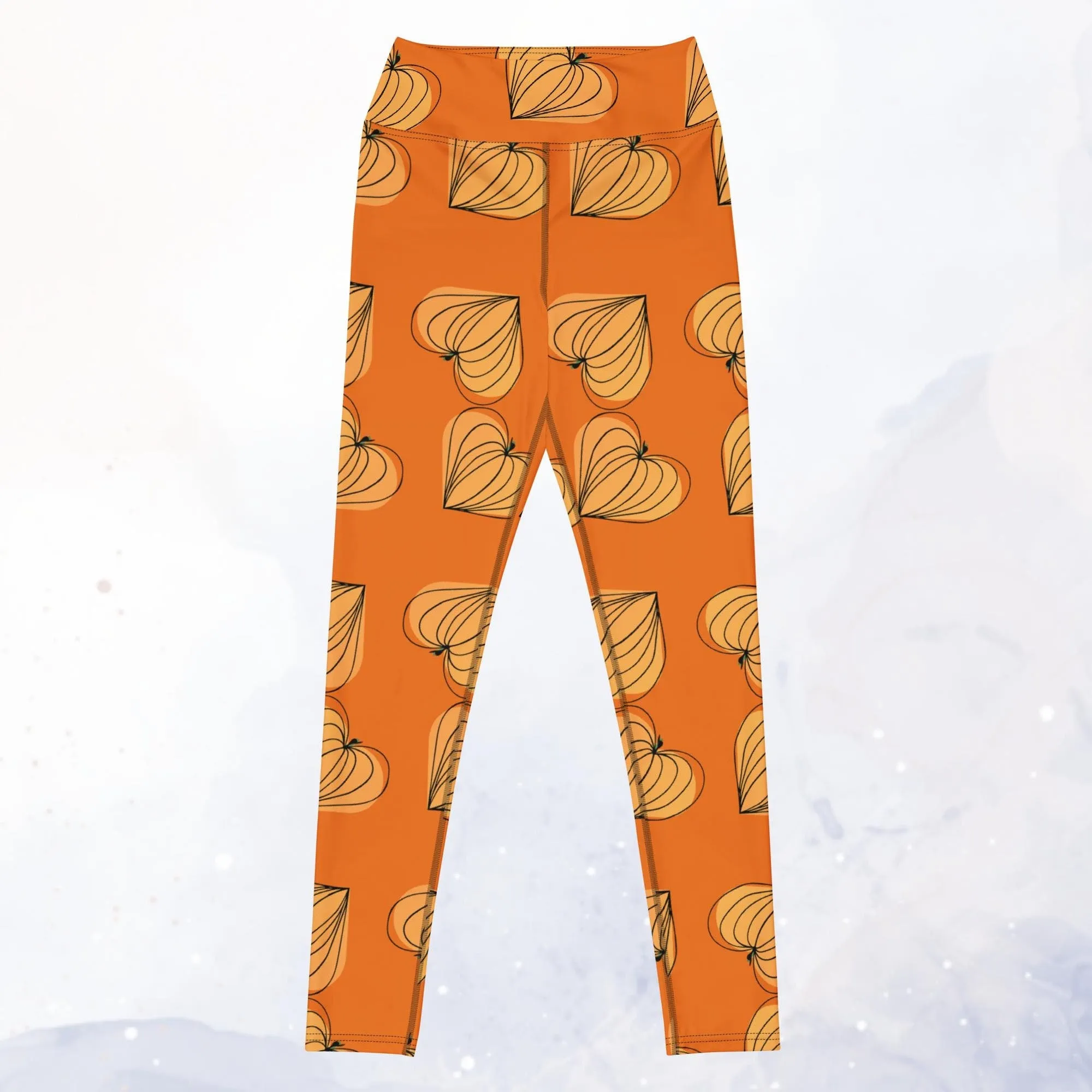 Pumpkin Hearts Mango Leggings