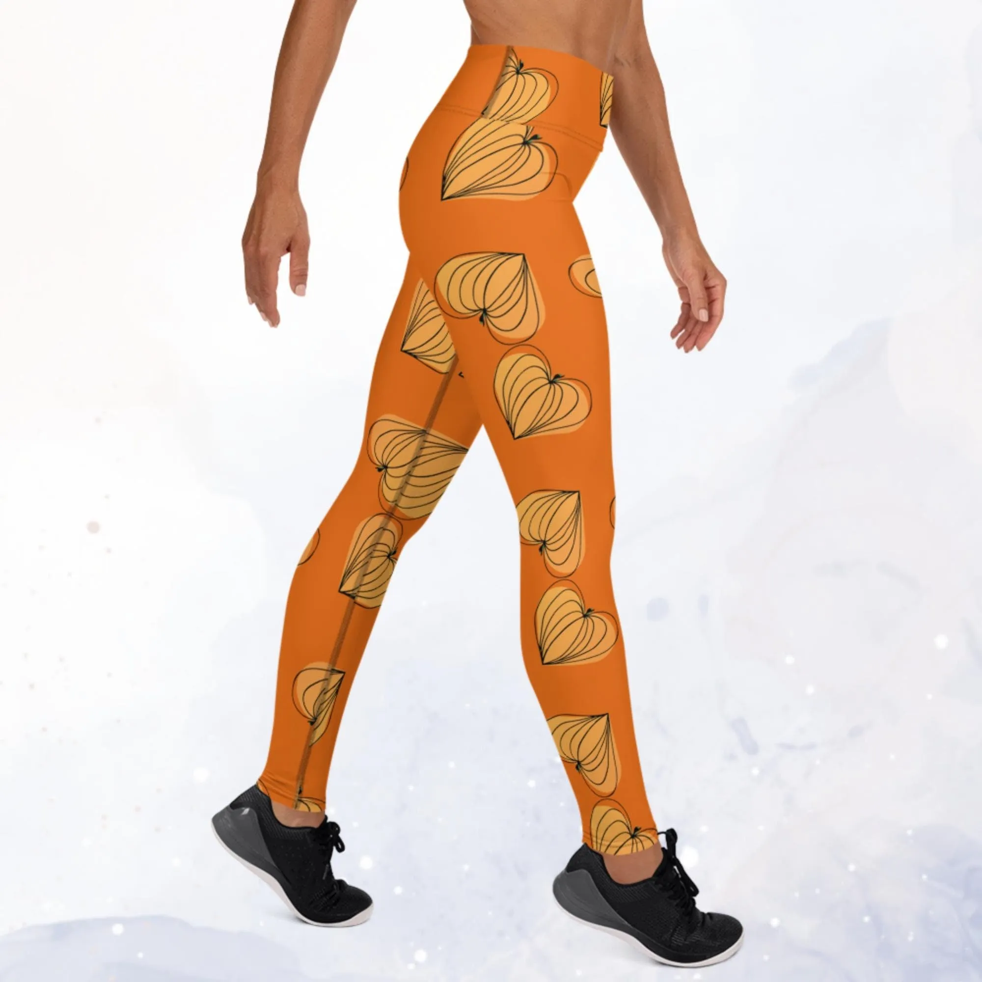 Pumpkin Hearts Mango Leggings