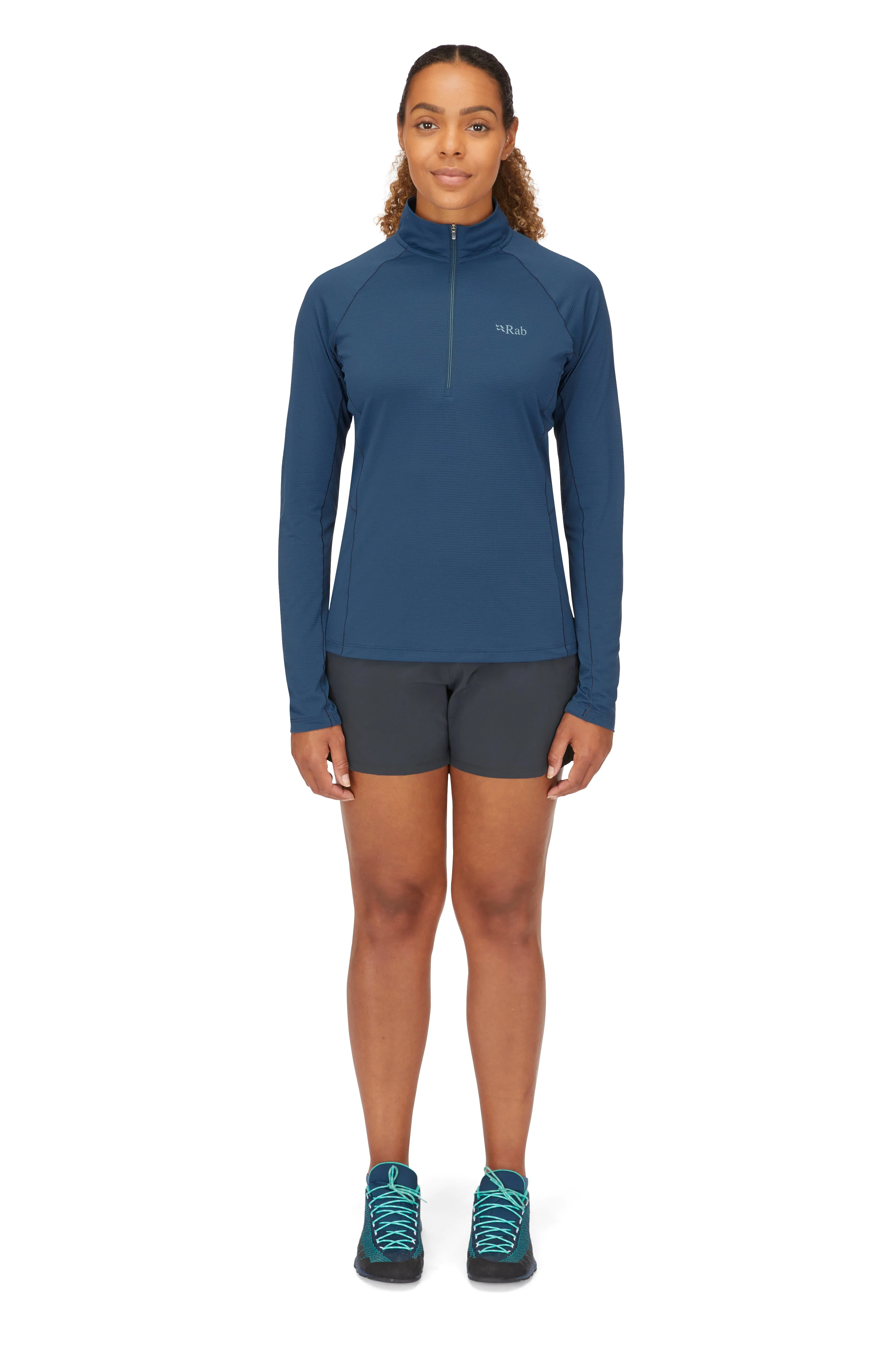 Rab Women's Sonic Long Sleeve Half Zip Technical Top (Tempest Blue)