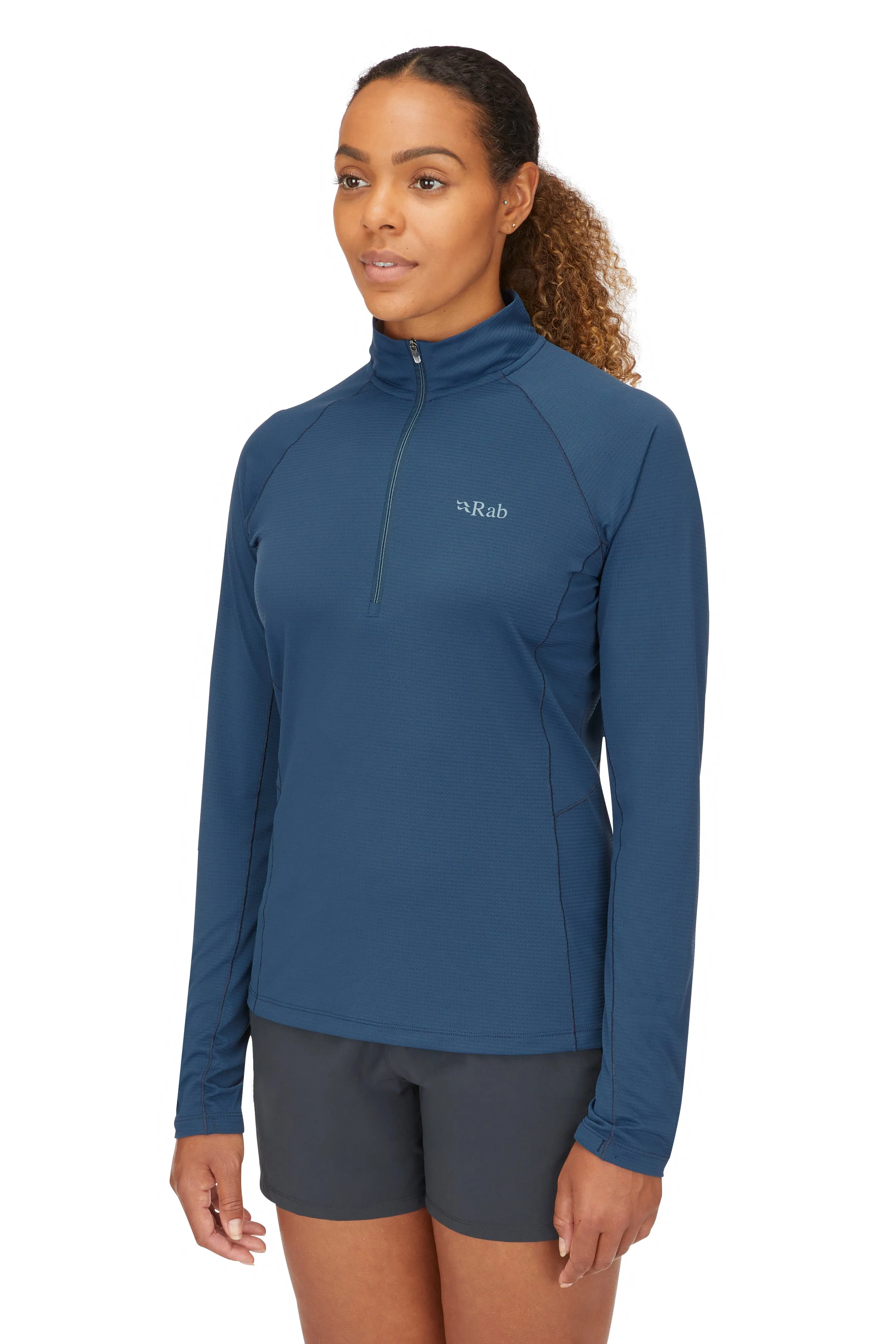 Rab Women's Sonic Long Sleeve Half Zip Technical Top (Tempest Blue)