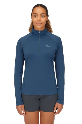 Rab Women's Sonic Long Sleeve Half Zip Technical Top (Tempest Blue)