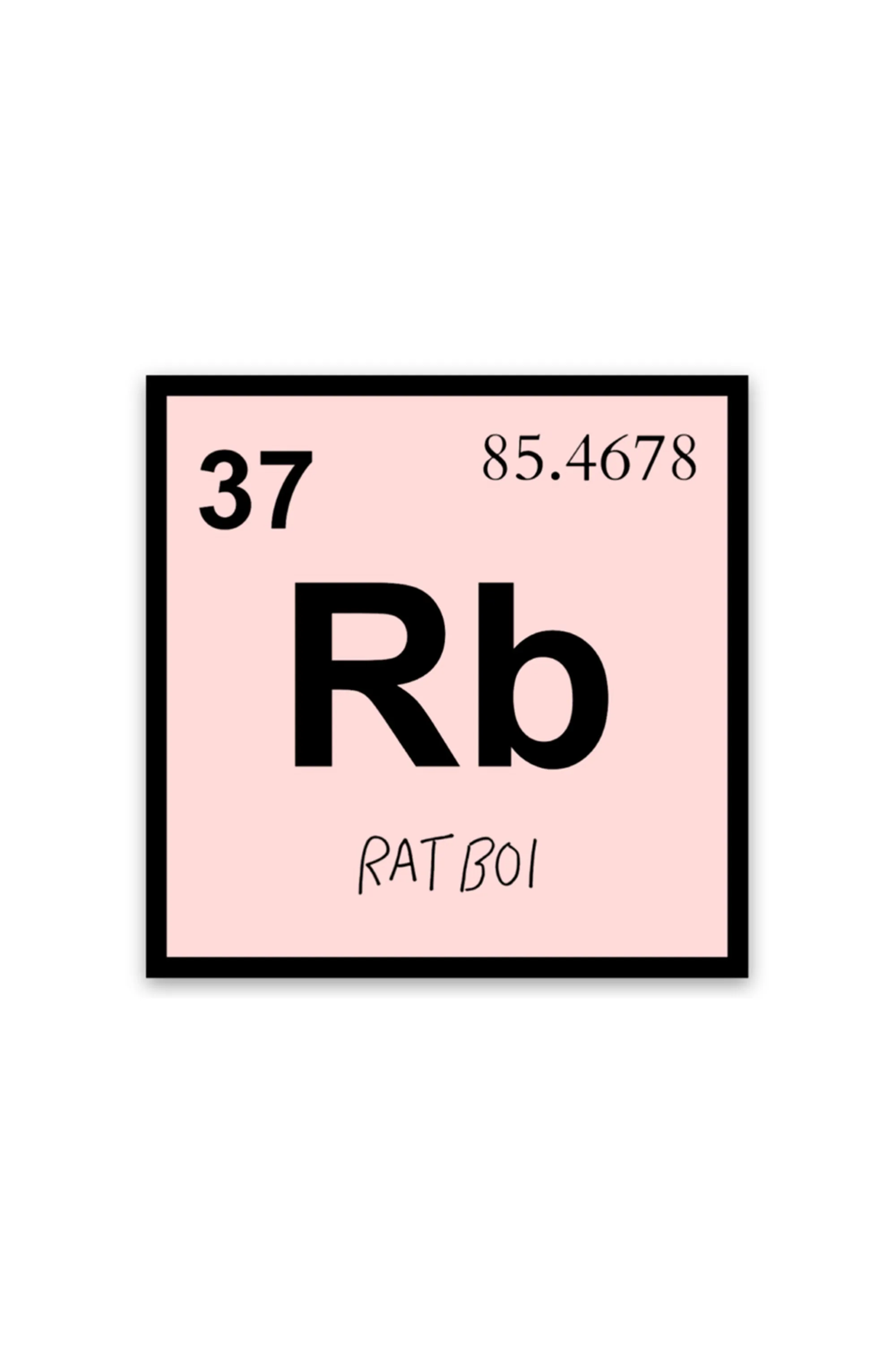 RAT BOI PERIODIC TABLE STICKER IN PETAL