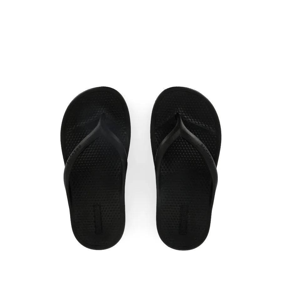 REBOUND ORTHOTIC THONGS - BLACK