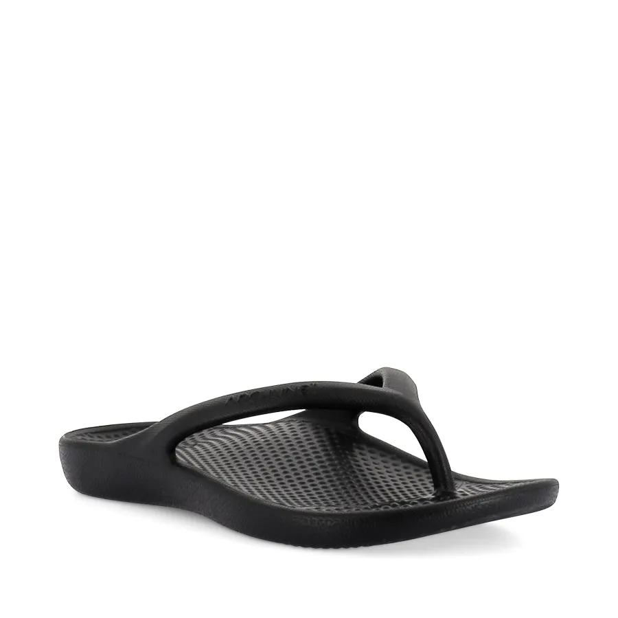 REBOUND ORTHOTIC THONGS - BLACK