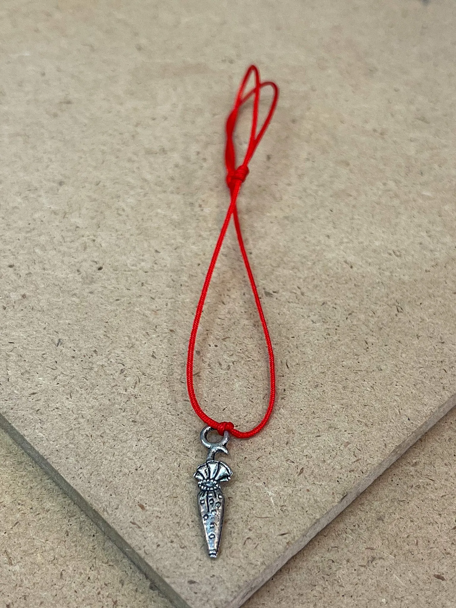 Red String Bracelet with Charms