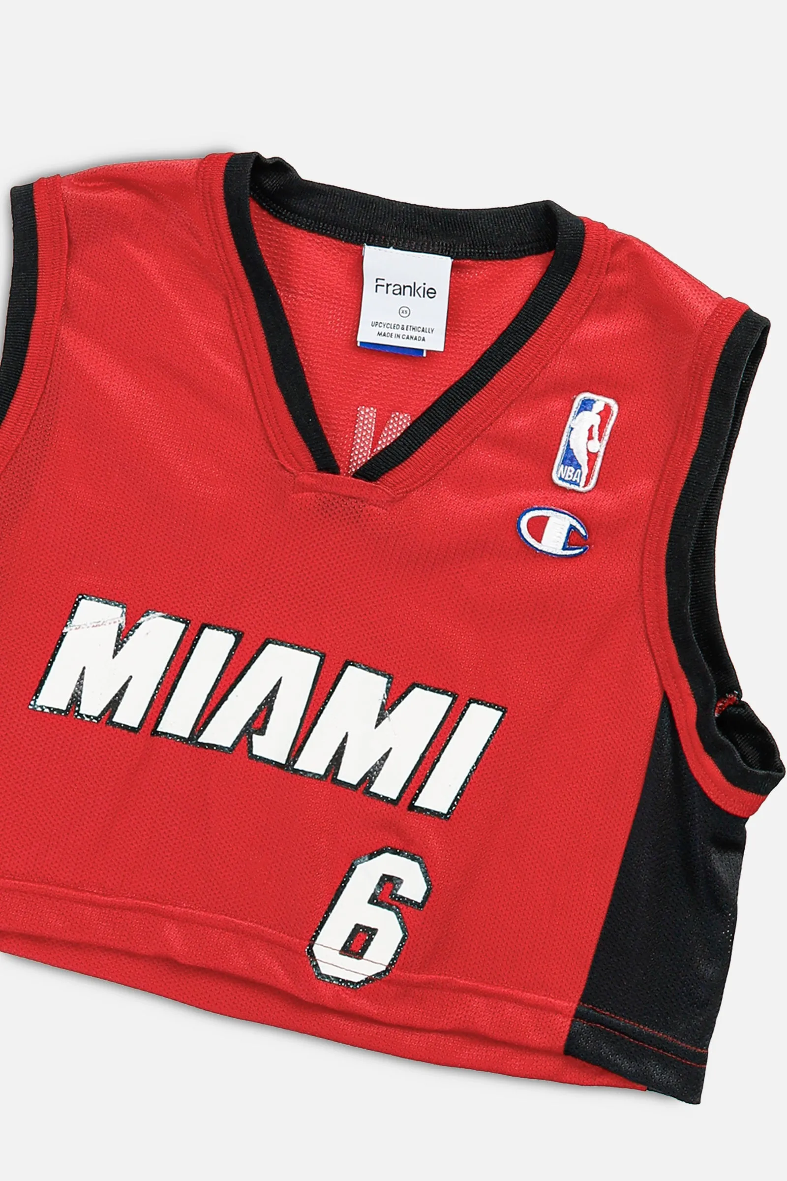 Rework Miami Heat NBA Crop Jersey - XS