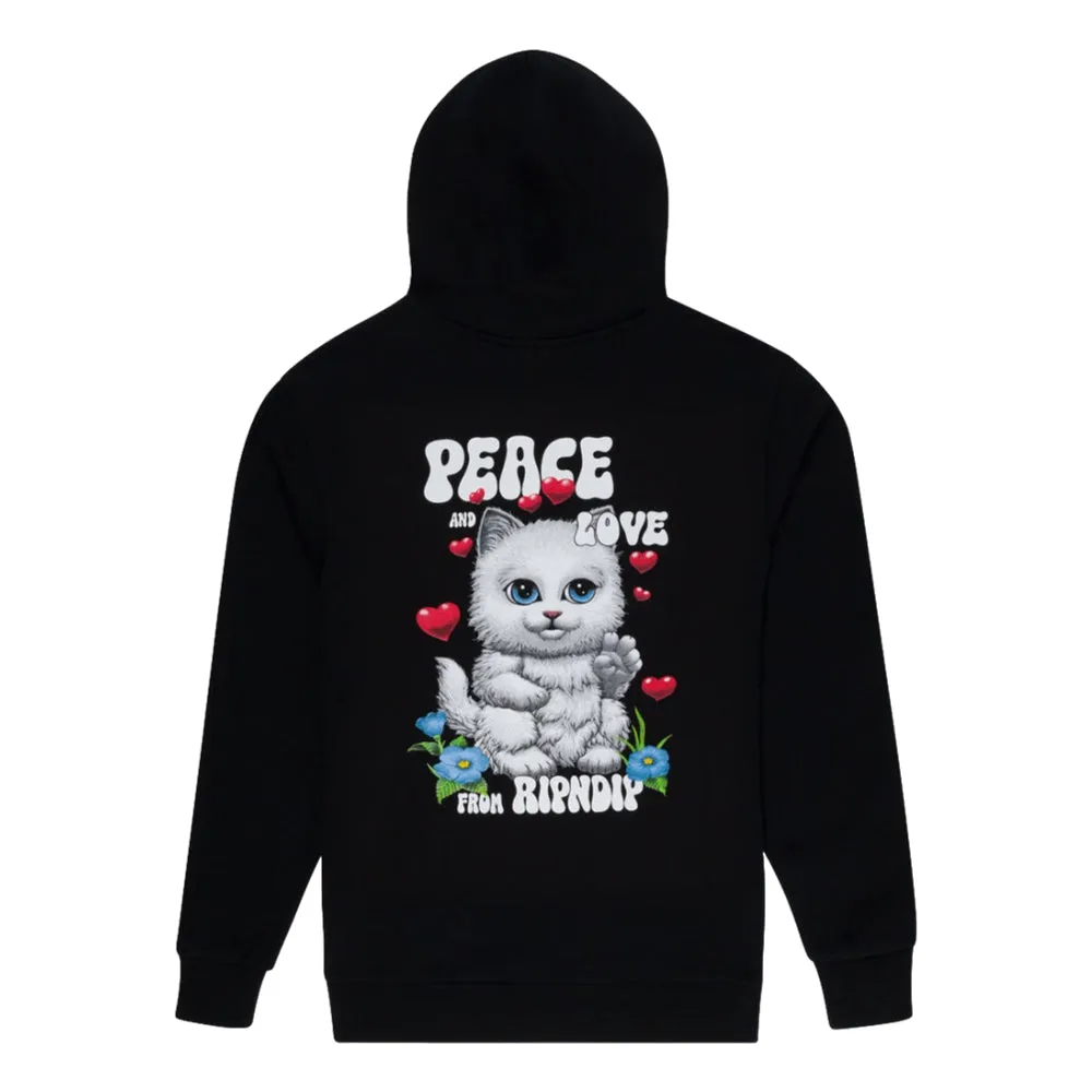 RIPNDIP PEACE LOVE RIPNDIP HOODIE-BLACK