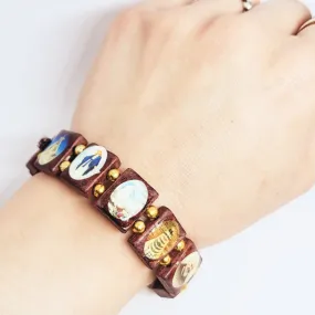 Saints Wood Bracelet