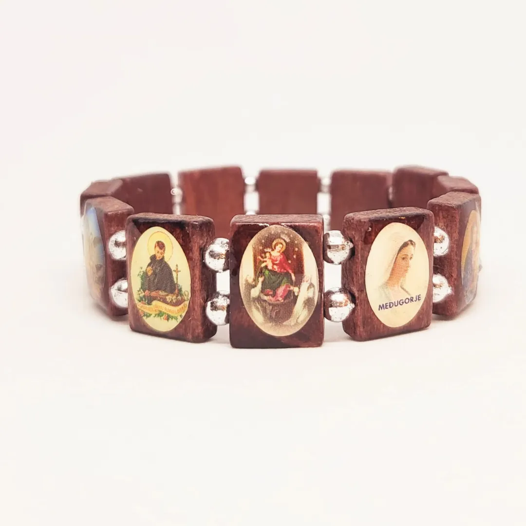 Saints Wood Bracelet