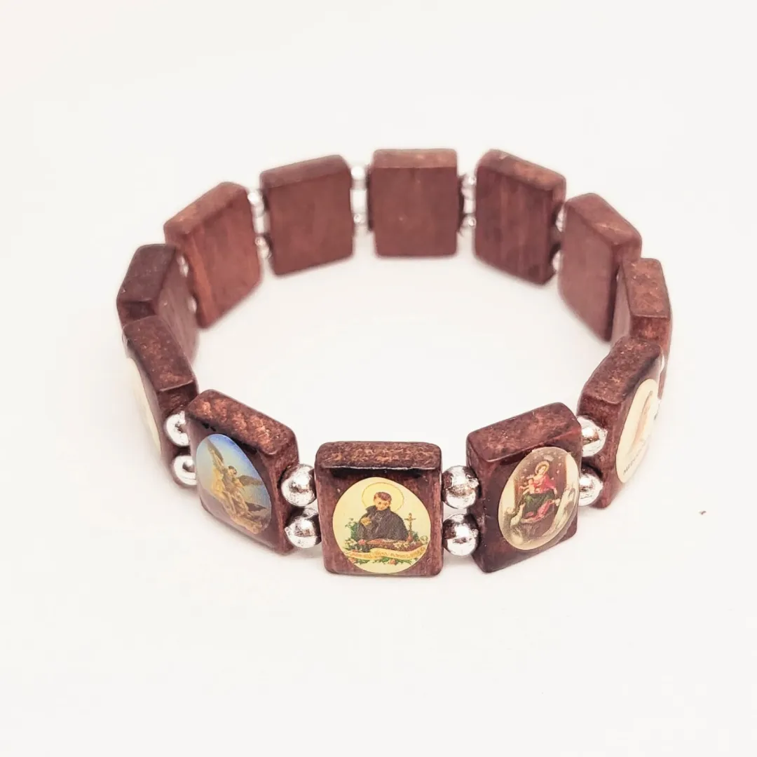 Saints Wood Bracelet