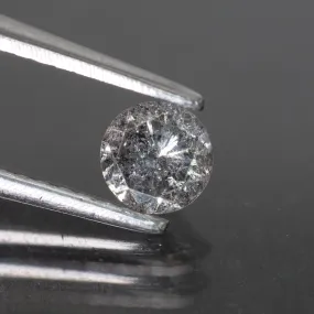 Salt & Pepper diamond | natural, round cut 4mm, 0.25ct