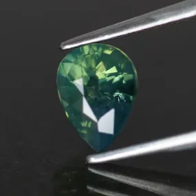 Sapphire | natural, bluish green, pear cut *7.5x5.5mm, 1.11ct