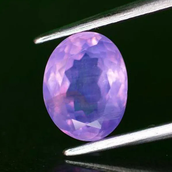 Sapphire opalescent | natural pinkish purple, cushion cut *8x6mm, VS 1.7ct