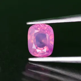 Sapphire opalescent | natural purplish pink, cushion cut *6x5mm, VS *0.93ct