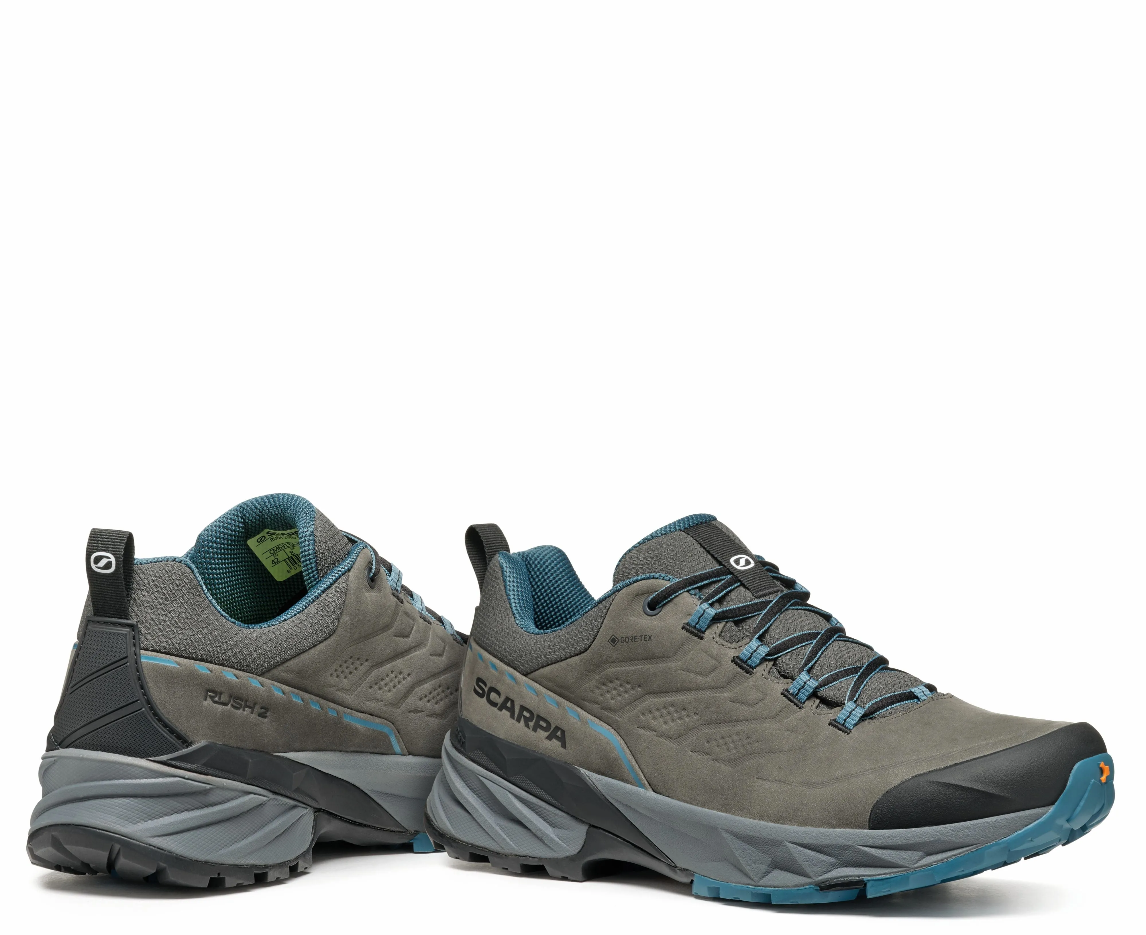 Scarpa Men's Rush 2 Pro Vegan Gore-Tex Trail Shoes (Titanium/Ocean)