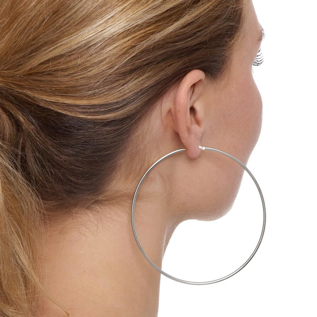 Skinny 'Chica Latina' Hoop Earrings - XL   XXL