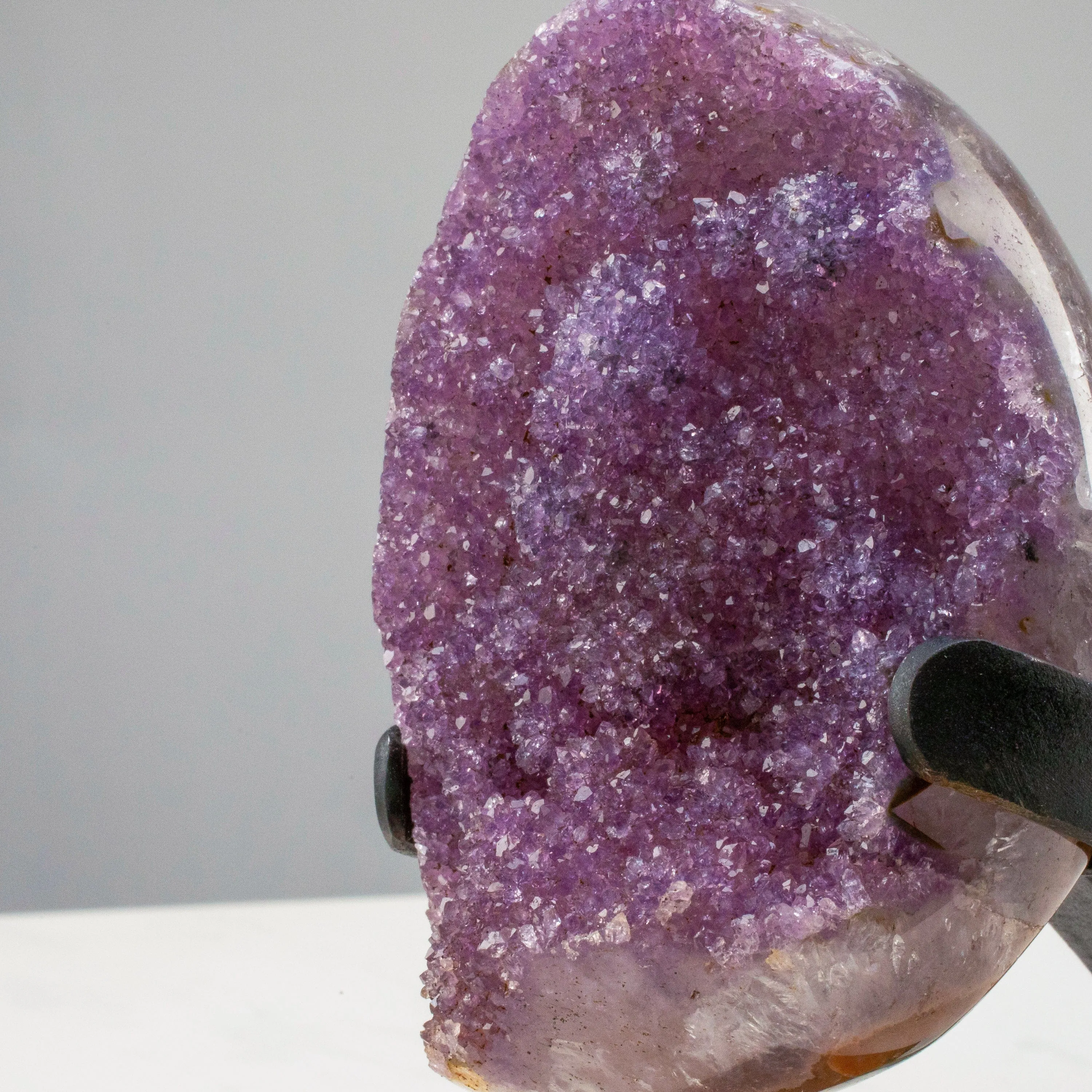 Small Uruguayan Amethyst Geode on Custom Stand - 8/ 2.5 lbs  - B Grade