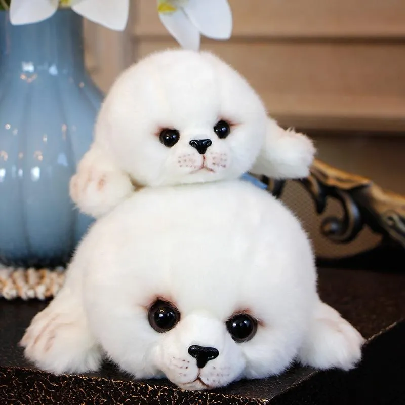 Soft Cute Seals Plush Toy Sea World Animal Sea Lion Plush Stuffed Doll Big Eyes Baby Birthday Gift for Kids Girls