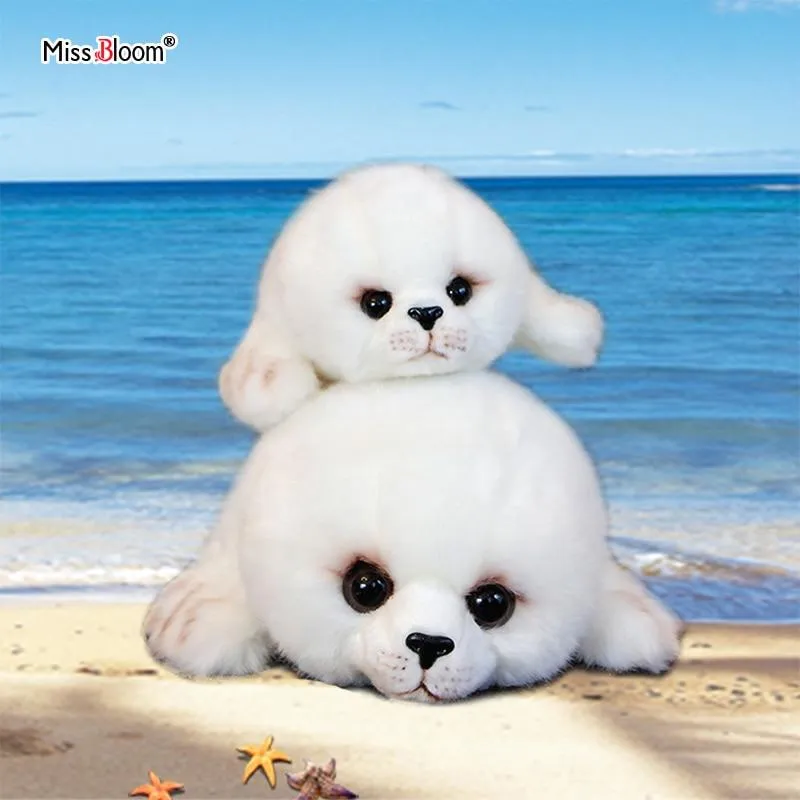 Soft Cute Seals Plush Toy Sea World Animal Sea Lion Plush Stuffed Doll Big Eyes Baby Birthday Gift for Kids Girls