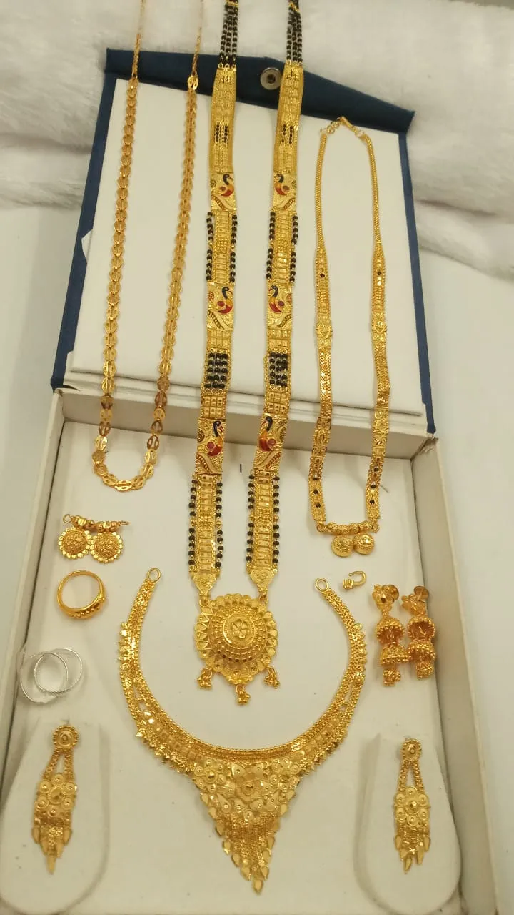 Sreekala , Gold plated Marathi Jewellery combo for women -KARTI001JCO