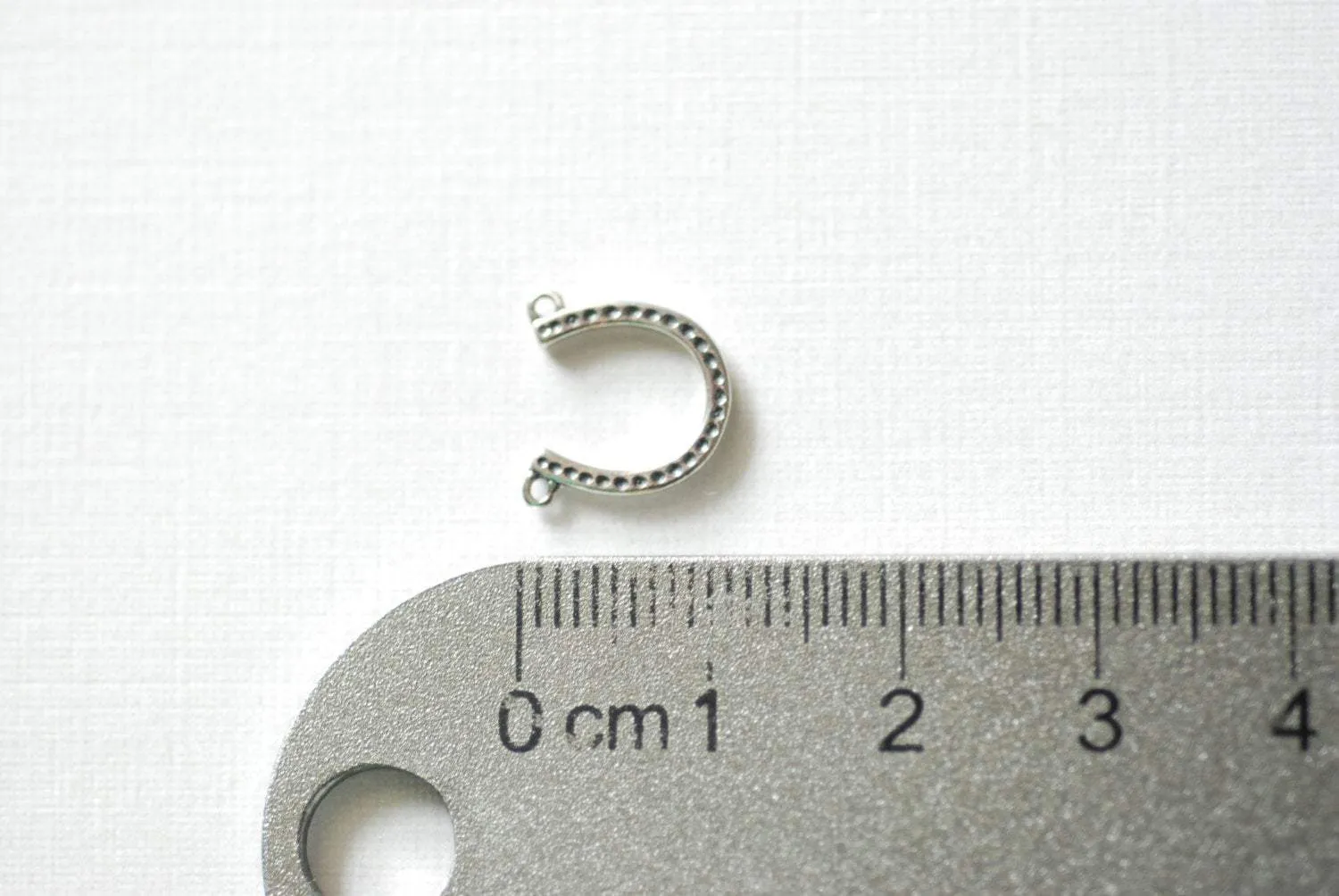 Sterling Silver Horseshoe Connector Charm - 925 Silver Horseshoe Charm Pendant, Sterling silver Charms, Wholesale Bulk Supply, 157