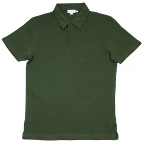 Sunspel - Short Sleeve Riviera Polo - Dark Olive