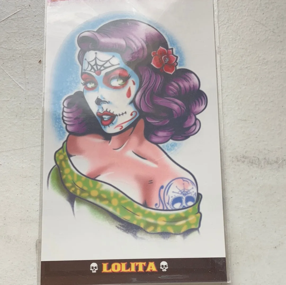 Tinsley FX Vintage Temporary Tattoos- Lolita Lady