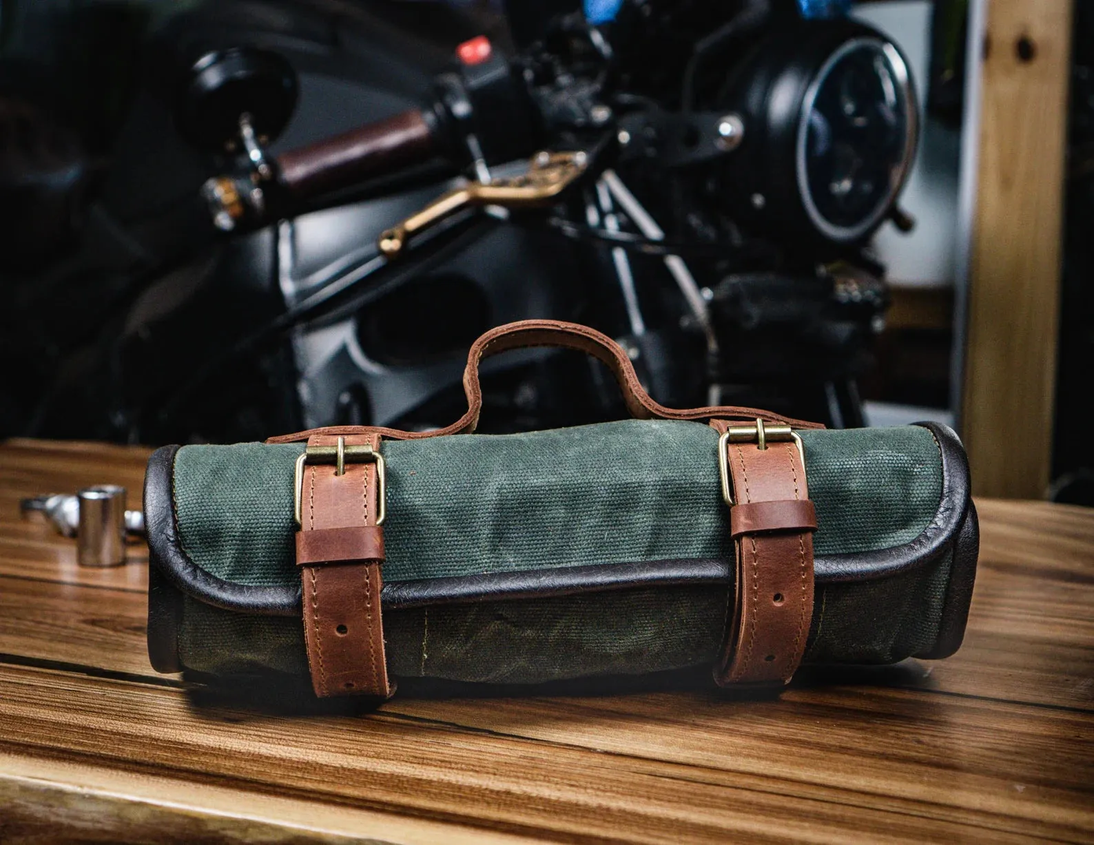 Tool Roll | Wrench roll up | Waxed Canvas & Leather | Handmade