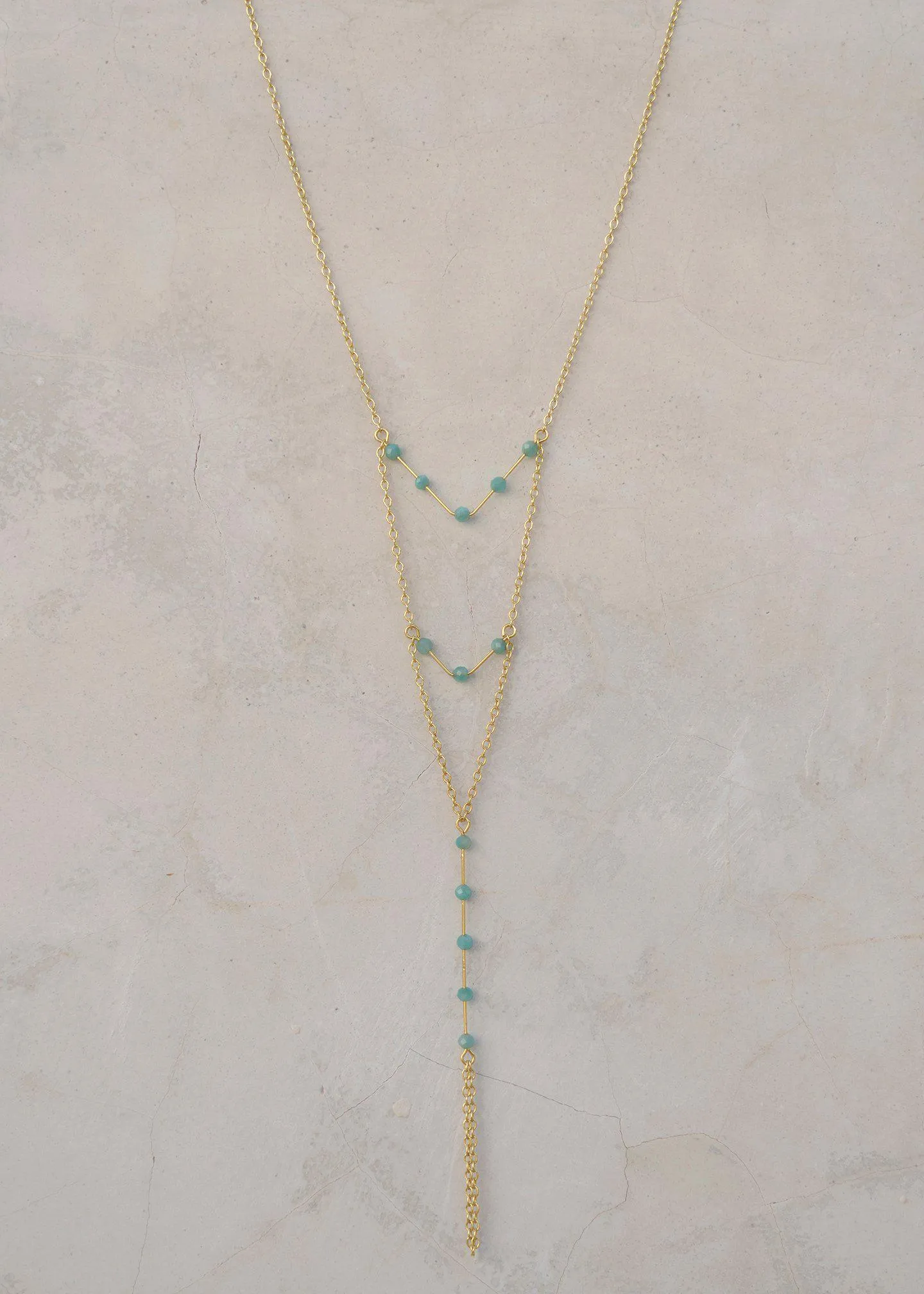 Triple Layered V Necklace