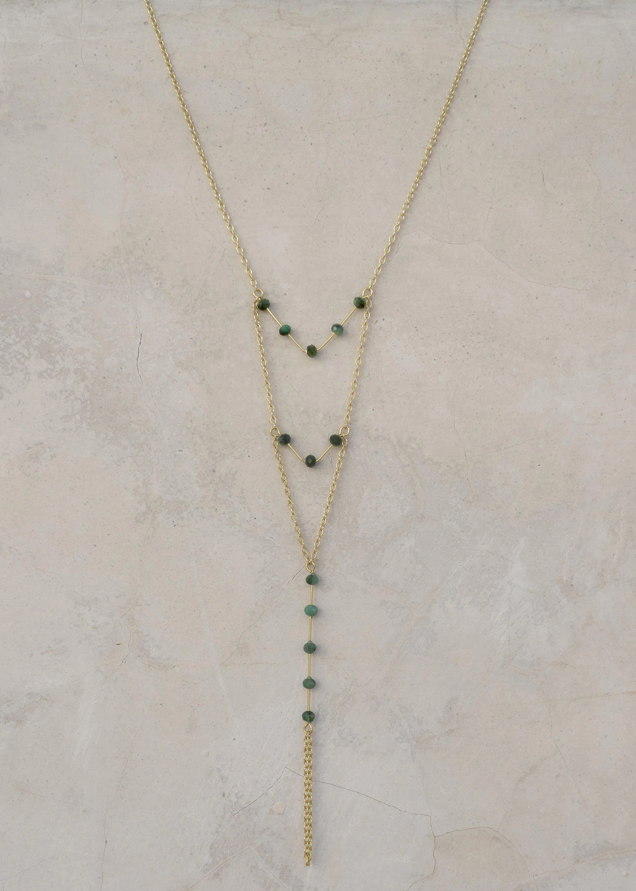 Triple Layered V Necklace